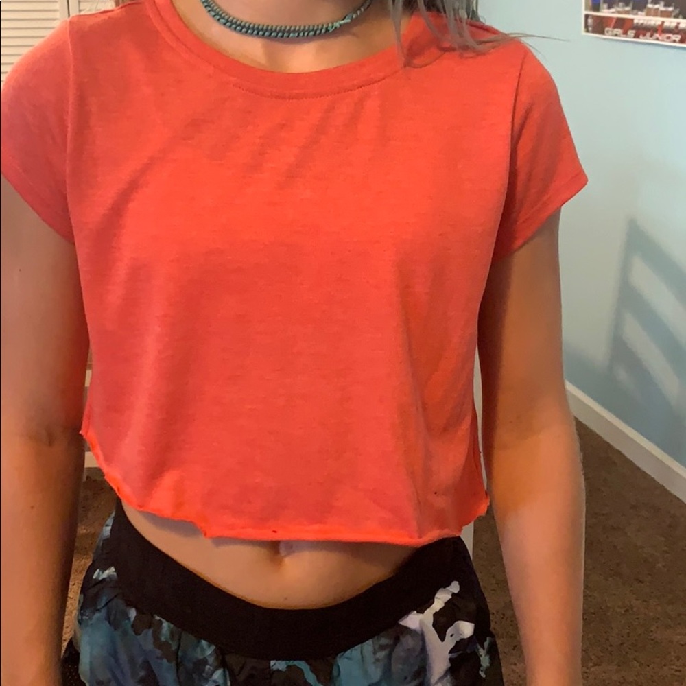 Adorable pink low crop